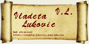Vladeta Luković vizit kartica